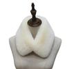 1Pc Thicker Warm Fluffy Faux Fur Scarf Leather Collar Women Shawl Winter