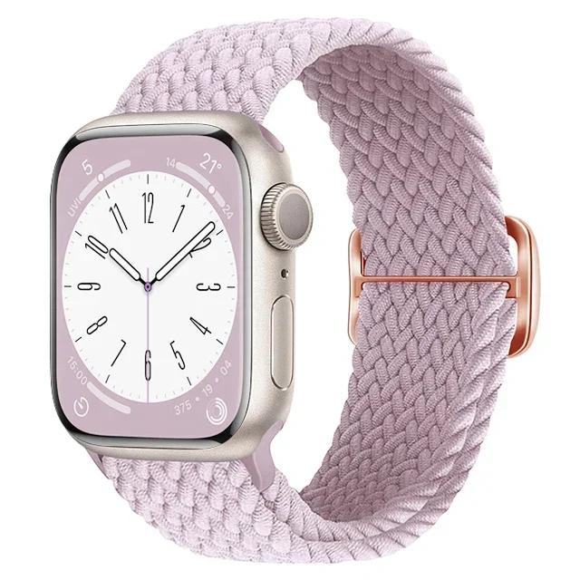 Nylon Strap for Apple Watch Ultra 2 Band 49mm 40mm 44mm 41mm 38 45mm Elastic Braided Loop Bracelet IWatch Series 9 8 7 6 SE 5 4