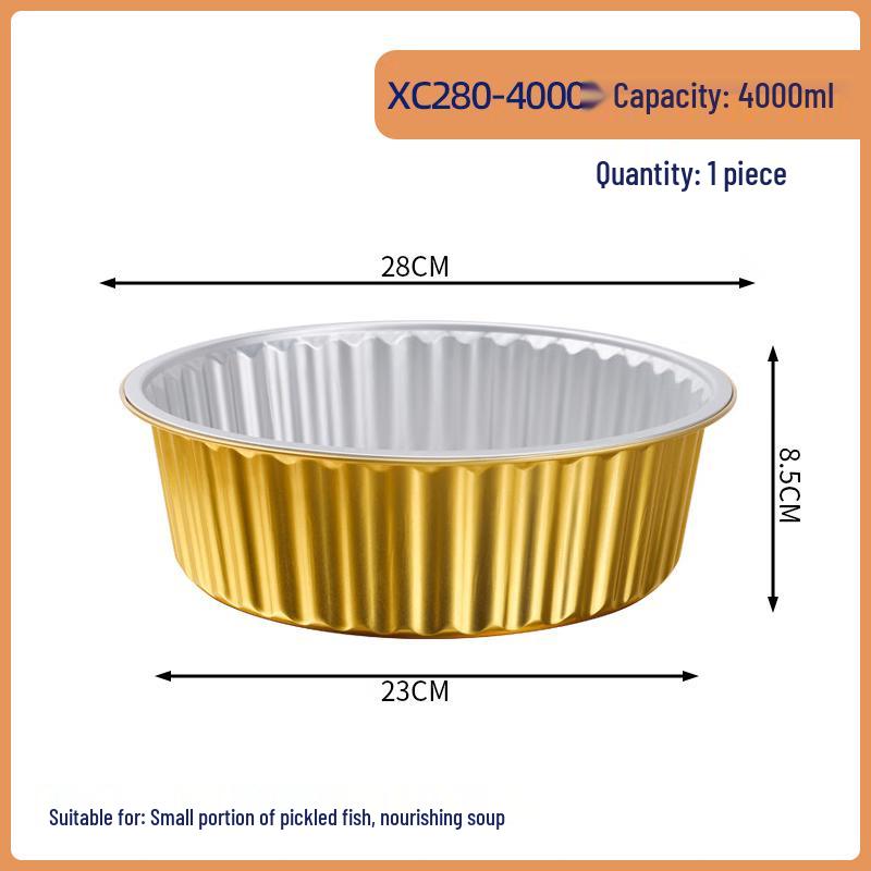 COFLYEE Disposable Food Grade Aluminum Foil Bowls with Lids