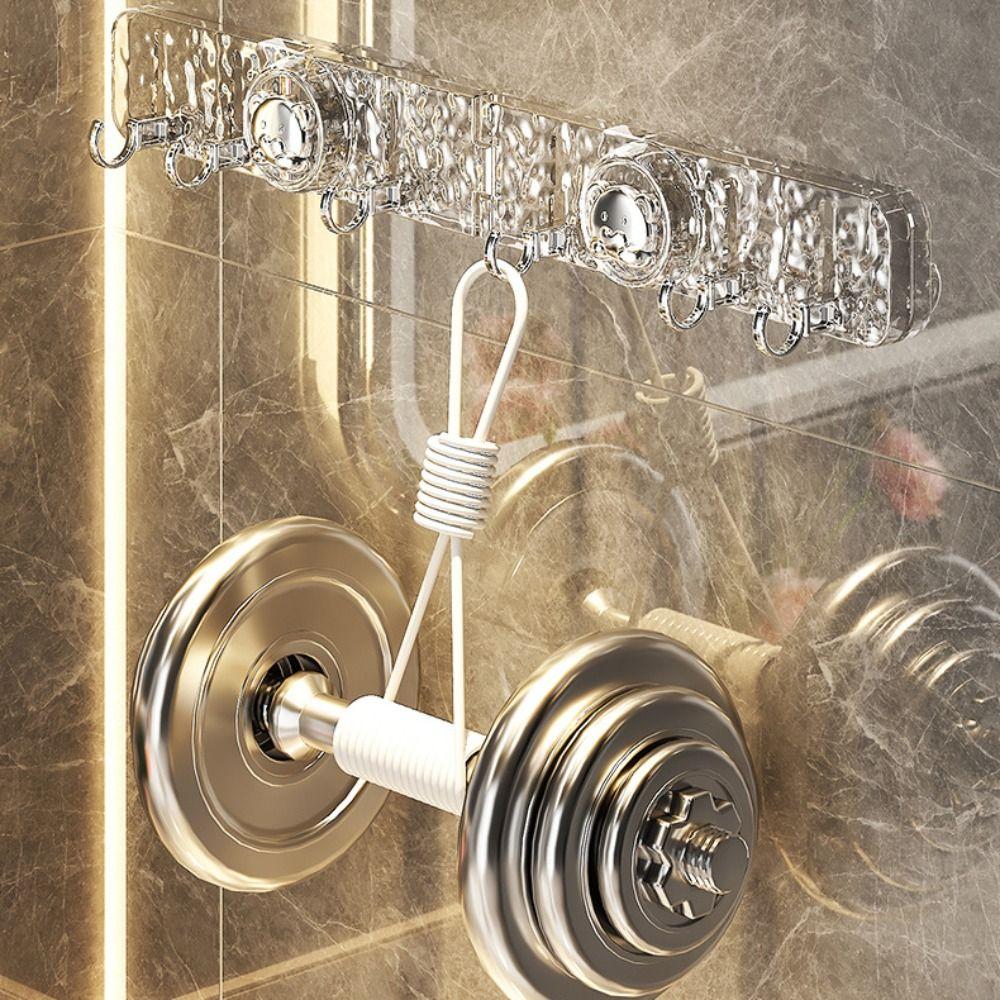 Detachable Wall Mounted Row Hook Punch-Free Door Back Clothes Hook  Utensils Storage