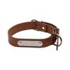 2025 New Hot SaleCarved Dog Collar ID Tag Anti-lost Solid PU Leather For Small Medium Large Dogs Puppy Cat Pet Supplies