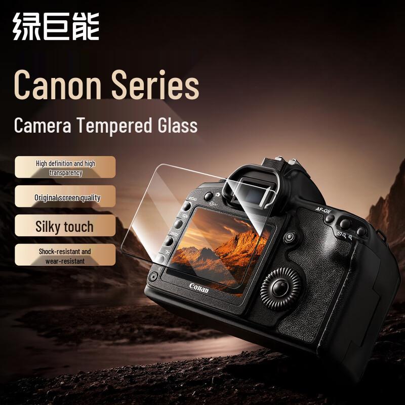 LLANO Tempered Glass Camera Screen Protector for Canon
