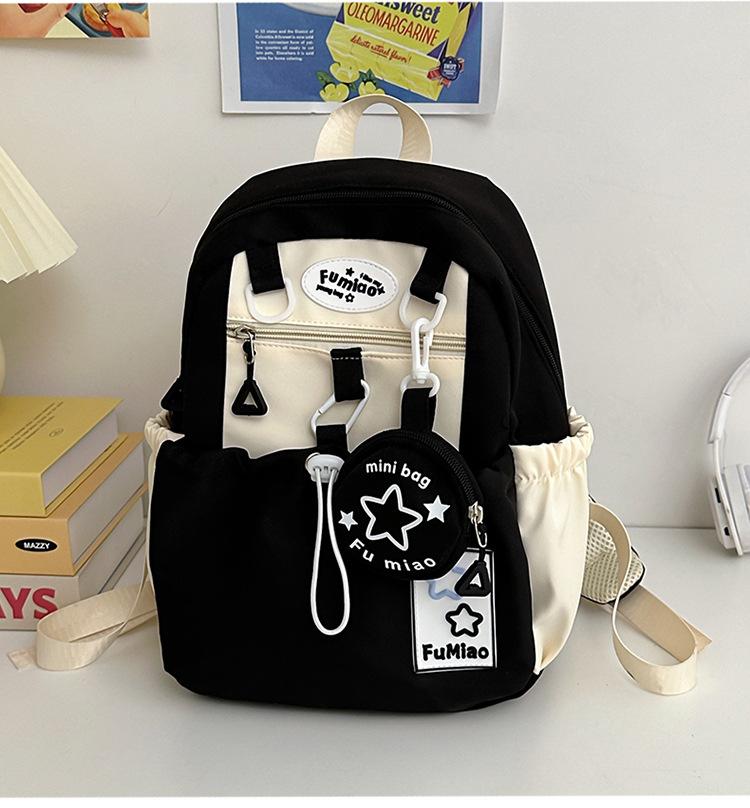 Schoolbag backpack cute girl schoolbag female Korean version star junior high school girl high school student large capacity high value backpack
