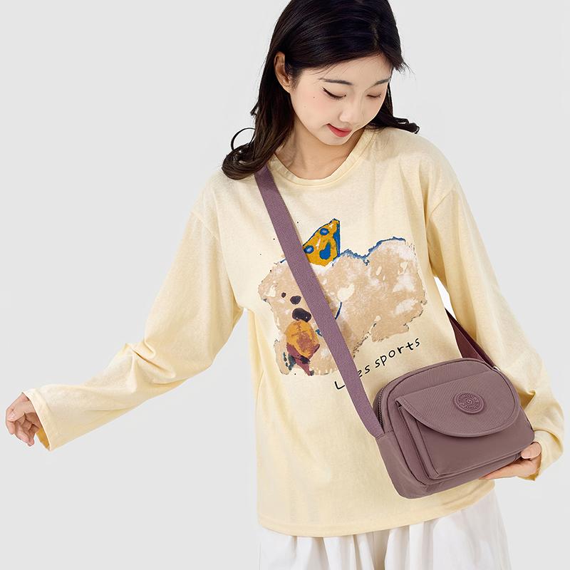 Waterproof Nylon Phone Bag Women's Multi-compartment Shoulder Bag Crossbody Bag