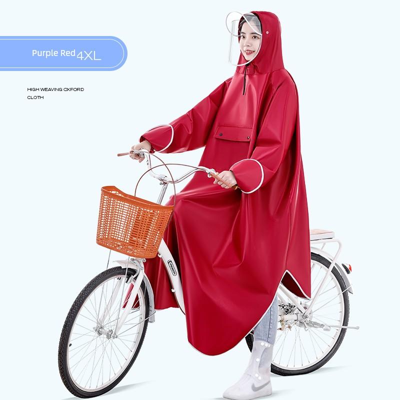 Bicycle Raincoat Adult Women's Student Only Cycling Electric Bicycle Long Full Body Rainproof Poncho