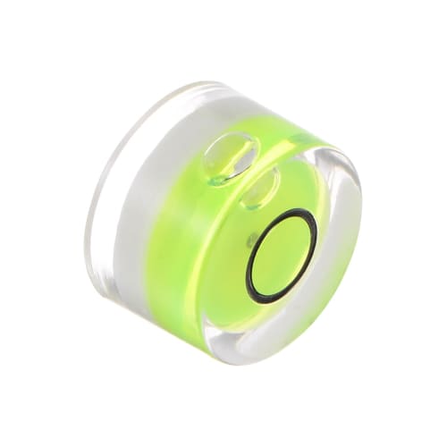 uxcell Round Bubble Level, 12x7.5mm, Mini Circular Bullseye Level for Camera Tripods, Telescopes, Workshops, Turntables, and Picture Frames, Green