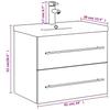 Bathroom Vanity Unit with Built In Basin Grey Sonoma Oak