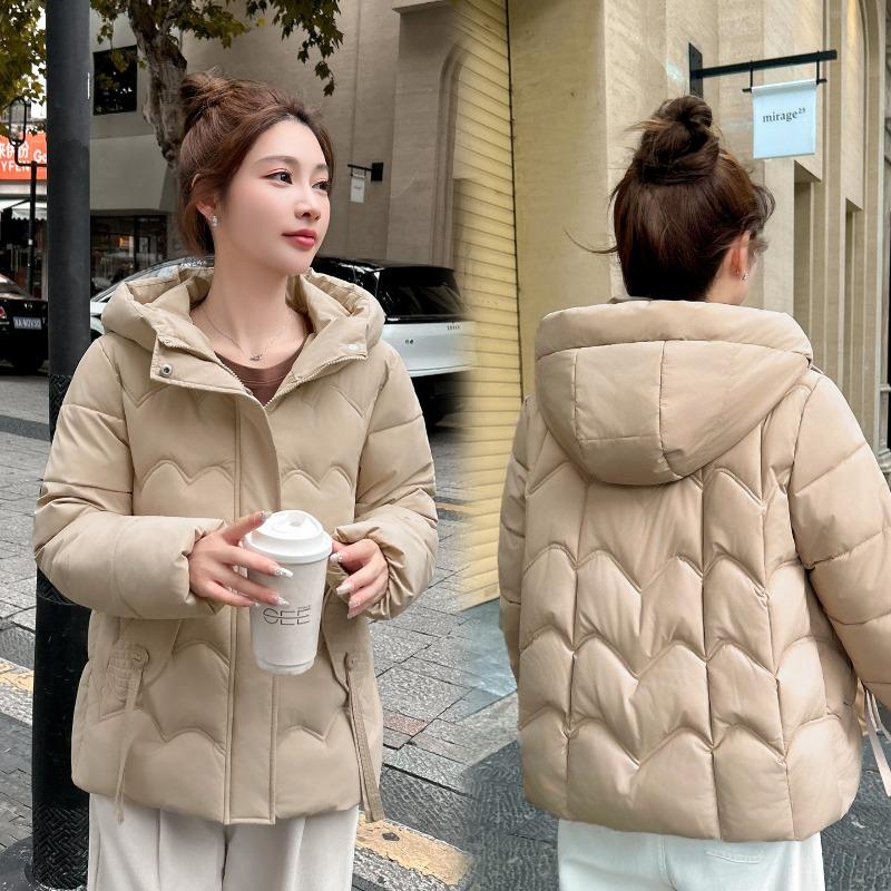 Winter New Cotton-padded Clothes Cotton-padded Clothes Hooded Versatile Loose and Thin Cotton-padded Jackets Simple Women's Jackets