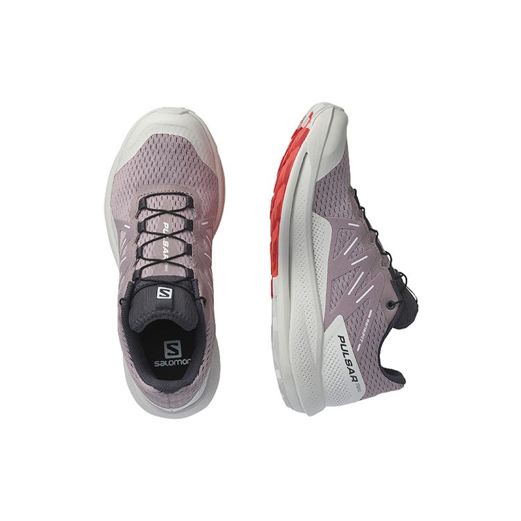 SALOMON Pulsar Trail Comfortable Versatile Fabric Synthetic Leather Non-Slip Wear-Resistant Low-Top Trail Running Shoes Women Sneaker 416046