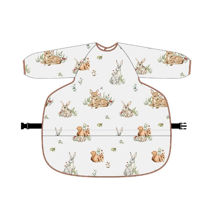 Śliniaki dla maluchów z długim rękawem, pełne ubranko ochronne, śliniaki niemowlęce z rękawami, ulepszenia dla dziecka