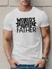 European Size World's Greatest Farter Father" Men's T-Shirt - Casual Short Sleeve, Breathable Cotton, Summer Tee with Geometric Design