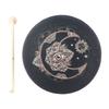 Shaman Meditation Moon Drum Vintage Distinctive Shaman Drum with Wood Stick for Sound Healing Instrument Black