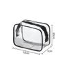Set of Four Large PVC Toiletry Bags - Transparent, Waterproof, Dustproof, Zippered.