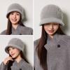 Mother Warm Hat Women's Autumn Winter Rabbit Hair Knitted Hat Middle-Aged and Elderly Thick Ear Protection Fisherman Hat
