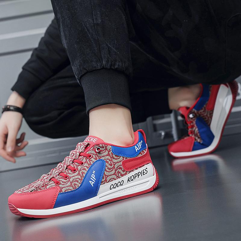 Men's Shoes  New Summer Breathable Canvas Sports Casual Shoes Lace-up Forrest Gump Running Shoes Student Daddy Shoes