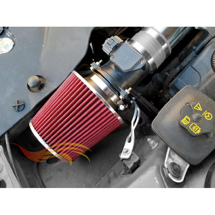 RED 3.5" 89 Mm Inlet Cold Air INTAKE Cone Replacement Performance Washable Clamp-On Dry Air Filter
