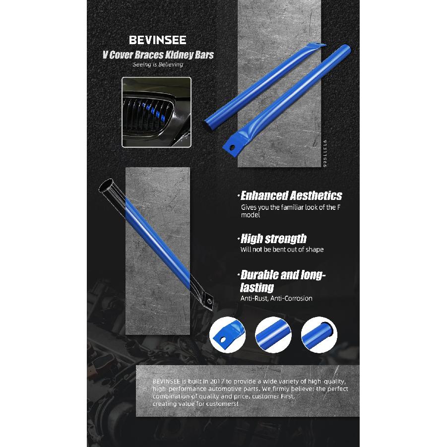Barre a V in Acciaio per Griglia Anteriore, Supporti per Rene, Braccetti per BMW E90 E91 E92 E93 323i 325i 328i 330i 335i 2006-2013, Accessori Auto
