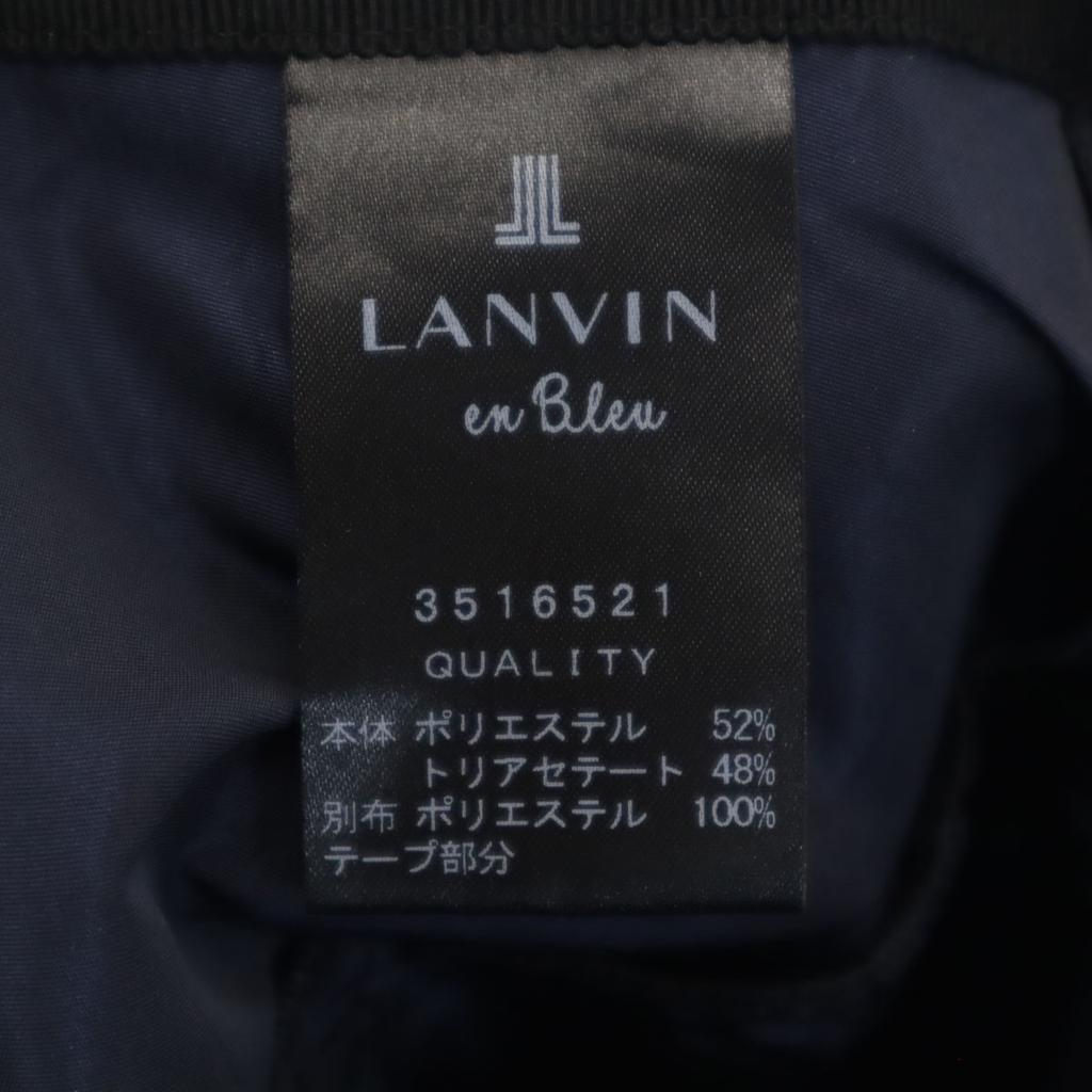 LANVIN en Bleu Made In Japan Midi Length Mesh Switching Flare Skirt 38 Women Used