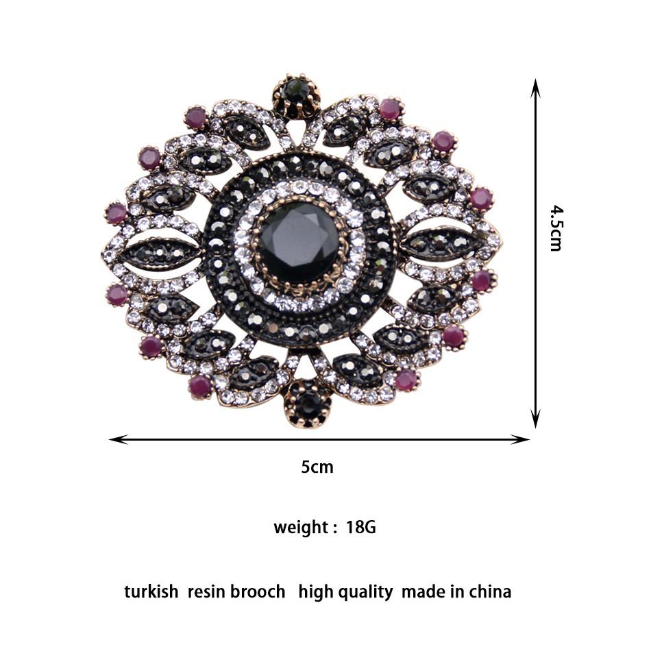 Vintage Kristall Brosche Damen Antik Gold Farbe Harz Hochzeit Schmuck Böhmischer Schmuck Geschenk