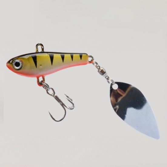 5Pcs Fishing Lures Realistic Looking Bright Colors Rotation Spoons Freshwater Spinner Artificial Metal Lures Hard Baits