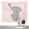 Funny Elephant Tapestry Ivory Tapestry Bedroom Room Decoration Wall Hanging Wall Tapiz