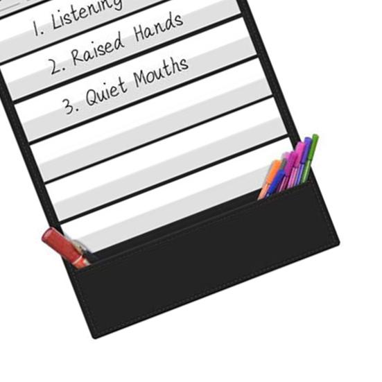 Daily Schedule Pocket Chart 13+1 Pockets Educational Chart for Classroom Office Home Preschool Activity