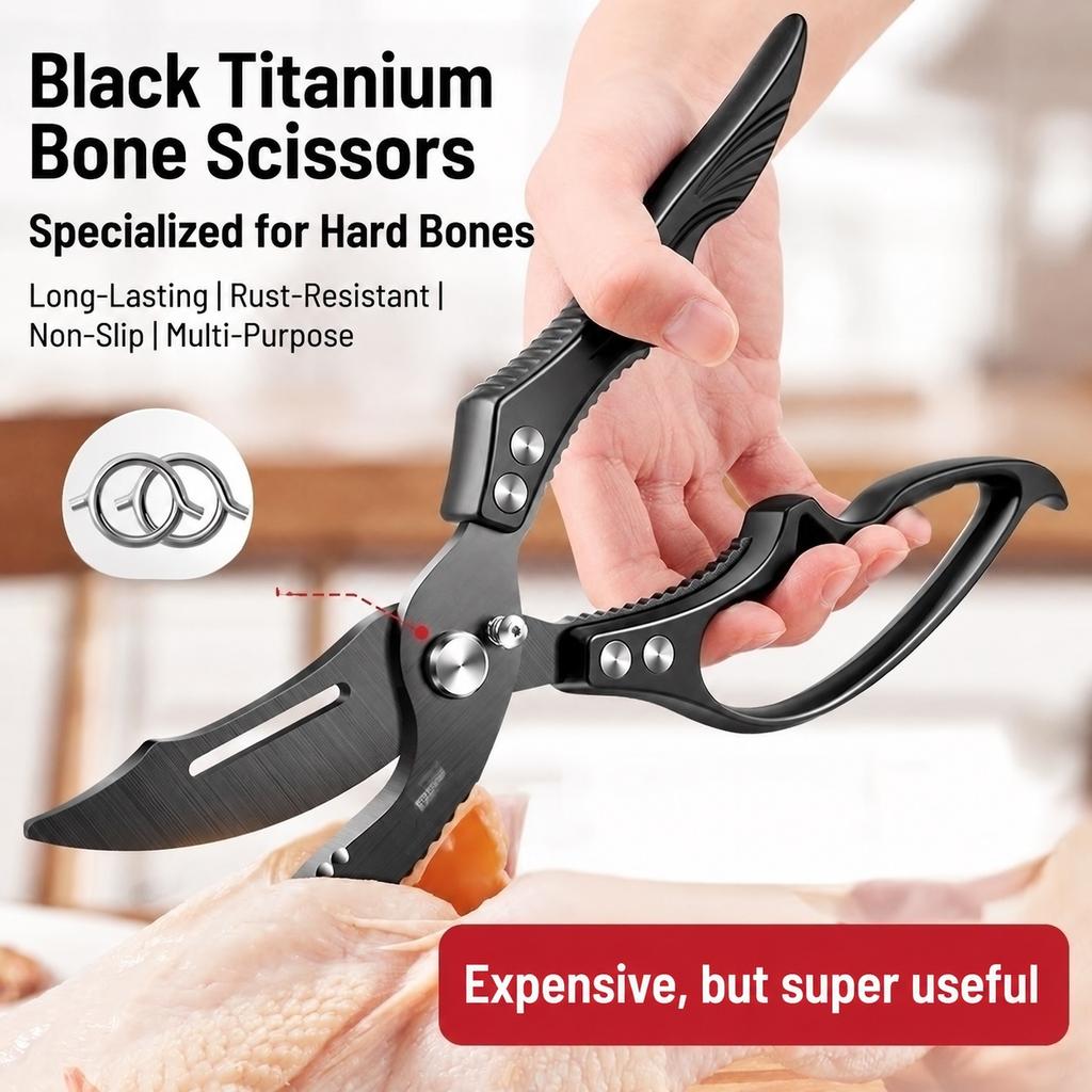 Multi-Functional Kitchen Scissors for Home Use - Powerful Chicken Bone And Fish Cutting - Essential Food-Grade Bone Cutting Scis5