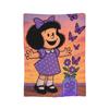 Mafaldas Love Smile Flannel Blankets  Funny Throw Blanket for Home cm Plush Thin Quilt