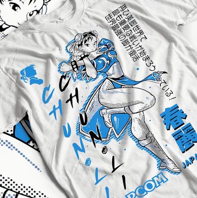 Chunli T-shirt Street Fighter King SNK Anime Gift Shirt for Men Women Summer Cotton Comfortable Loose Fashion Top Short Sleeve