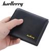Baellerry Men Short Wallet Classic Design PU Leather Bifold Wallets Vintage Fashion Men Purse Card Holder