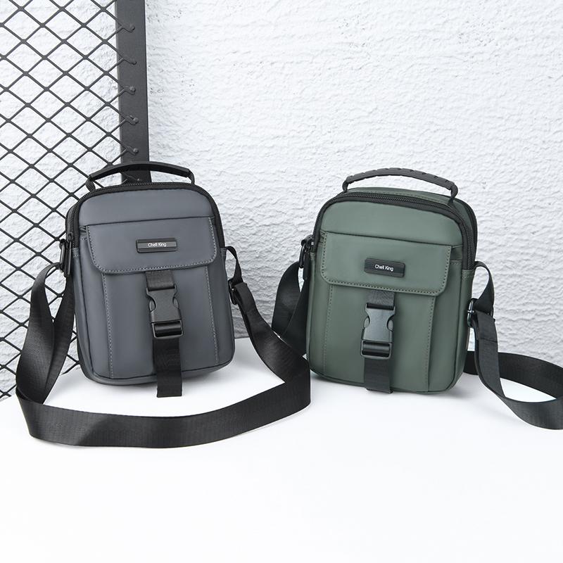 Borsa a tracolla impermeabile da uomo, borsa a tracolla verticale leggera, piccola borsa