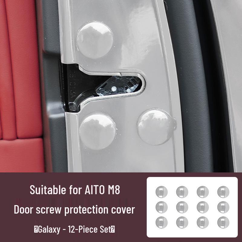 AITO M8 Car Door Screw Rust-Proof Cap and Sticker Set
