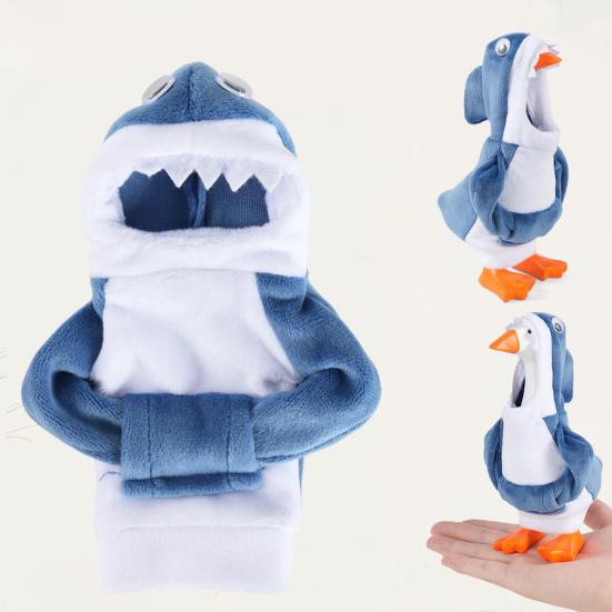 Tischgans Outfit Plüschtier Kapuzenpullover Kuh Hase Hai Kostüm Tischgans Kleidung für 7 Zoll Tischgans Figuren