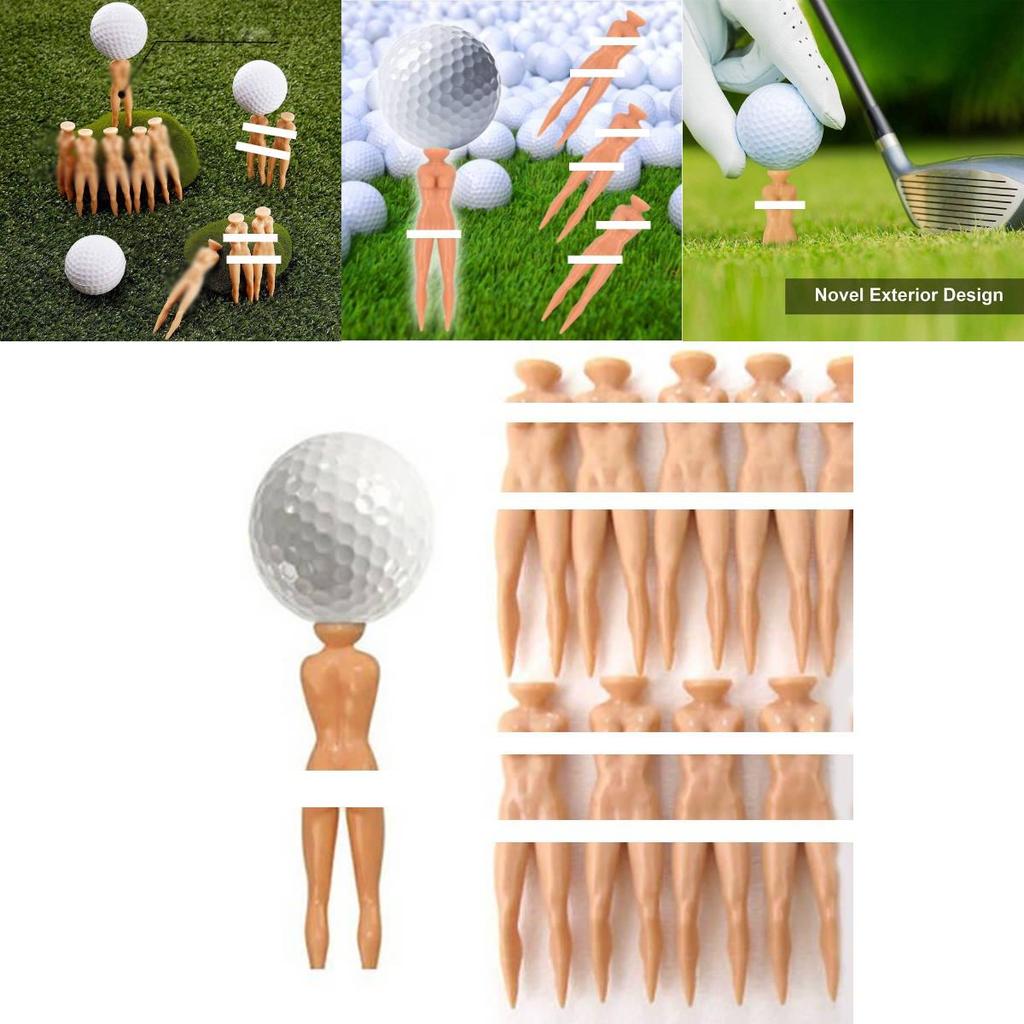 Premium Womens Golf Tees Flesh-colored Plastic Tees For Enhanced Golf Performance