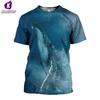 Mote T-skjorte for menn Sommerdyr Dolphin Kortermet 3D-trykt topp T-skjorte Herre Overdimensjonerte klær Sport Pullover T-skjorte