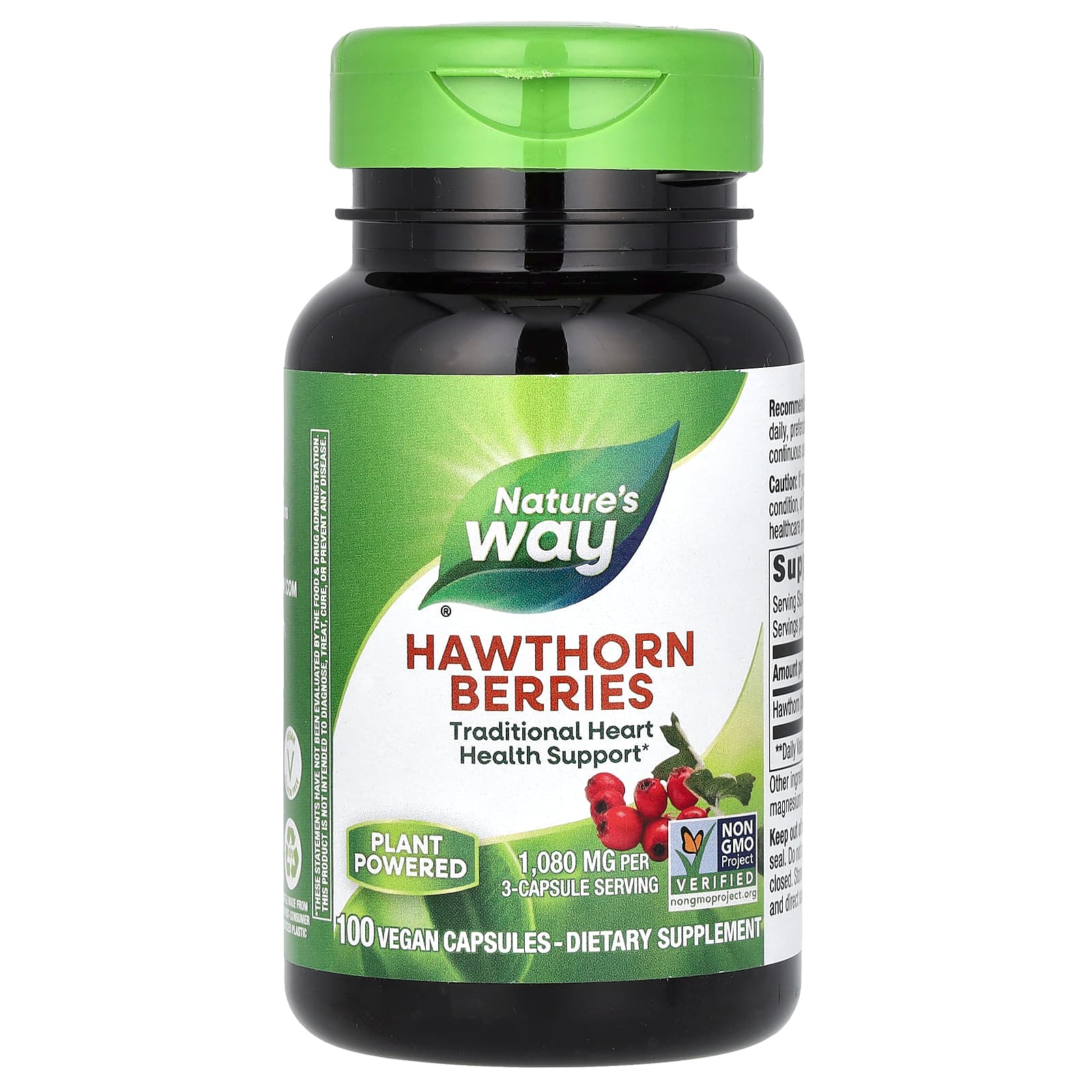 

Nature S Way, Hawthorn Berry, 1,530Mg, 100 Veggie Caps (510Mg per Capsule)