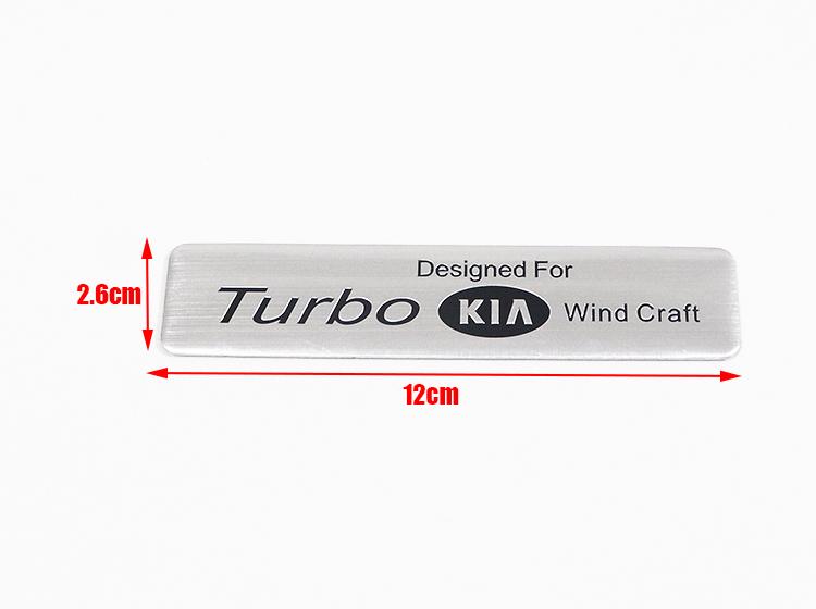 AANQ1 1pcs 3D Car Logo Aluminum Sticker Fender Side Rear Bumper Tail Door Trunk Sticker Emblem Sticker Styling Accessories For KIA