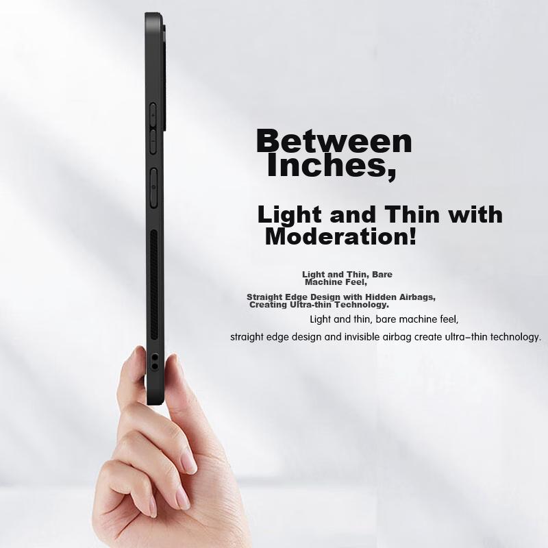 Handyhülle für Xiaomi 14, Verbessertes Hautähnliches Mattes Linsen-Vollschutz Personalisierte Silikonhülle, Mitternachtsschwarz