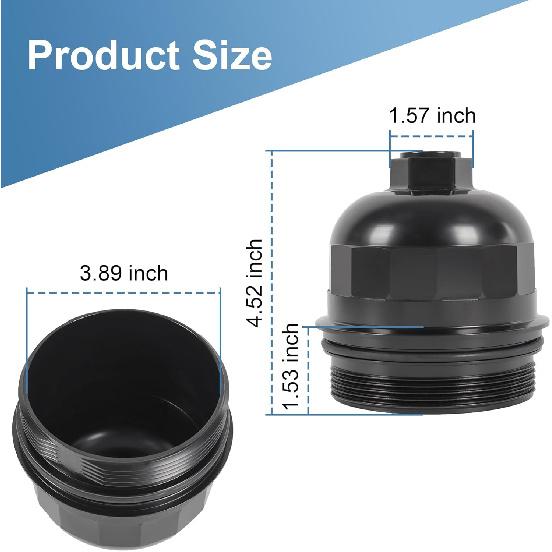 Fuel Filter Housing Cap 134001 with Fuel Filter TP1015 Replacement for Chevy Cruze Silverado 2500HD 3500HD Replacement for GMC Sierra 2500HD 3500HD