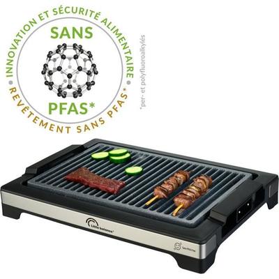 Electric Barbecue LITTLE BALANCE - Easy Nopifas - Cooking Surface 38 X 25 Cm - Microceramic Coating Without PFAS - 2000W