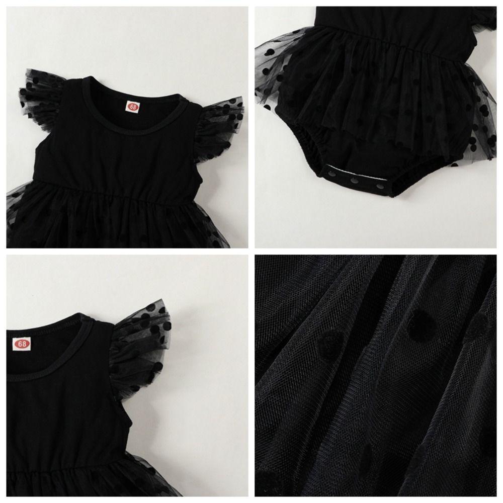 Lace Mesh Baby Girl Bodysuit Bubble Infant Dress with Headband  Photography Clothing