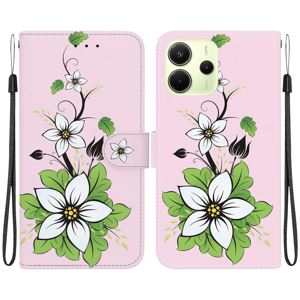For Xiaomi Redmi Note 14 4G (163.25mm) Wallet Phone Case Anti-Drop Leather Flip Cover Pattern Printing