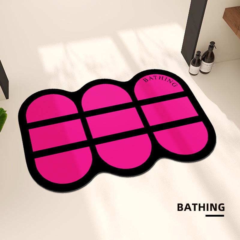 

Bathroom Floor Cushion Soft Diatom Mud Moisture Moisture-wicking Anti Slip Toilet Toilet Household Bathroom Doorway Quick Drying Entrance Foot Mat 50*80cm