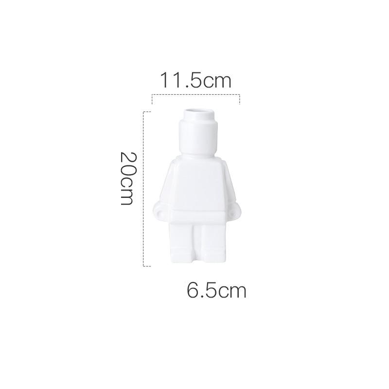 

Креативный робот-ваза, современный декор для домашнего стола, маленький робот, вертикальная ваза для сухих цветов, аксессуары для украшения гостиной