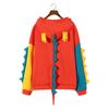 Fashion Women Casual Print Long Sleeve Splice Dinosaur Sweatshirt Tops