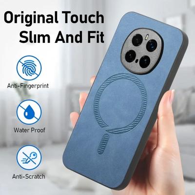 Für Magsafe Leder Stoßfestes Case für Honor Magic 7 Pro Matt Magnetische Kabellose Lade Schutzhülle für Honor Magic 7 Lite 7Pro Bumper Hülle