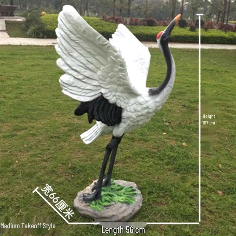 KESSZAL Outdoor Flying Crane Garden Statue