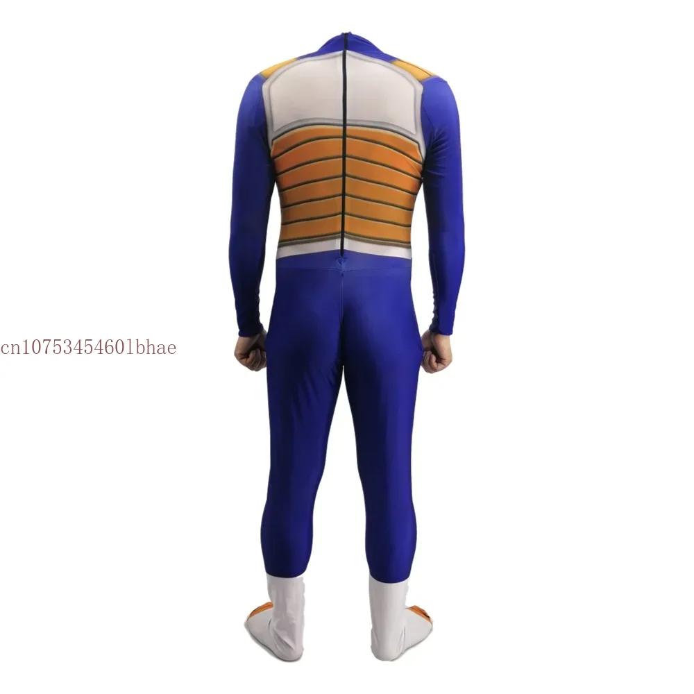 Men's Vegeta TRUNKS Kids Adult Cosplay Costume Super Saiyan Boys Youth GOKU Torankusu Halloween Jumpsuit Bodysuit Party Dress Up