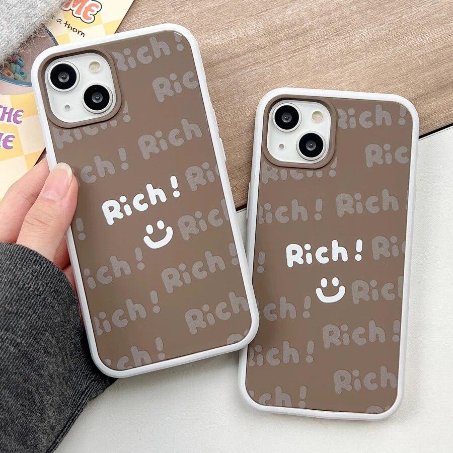 

Простой стиль, милый силиконовый чехол для iPhone 14, 13, 12, 11 Pro Max, противоударный, с полным покрытием, 2-в-1, съемный чехол для телефона с каймой