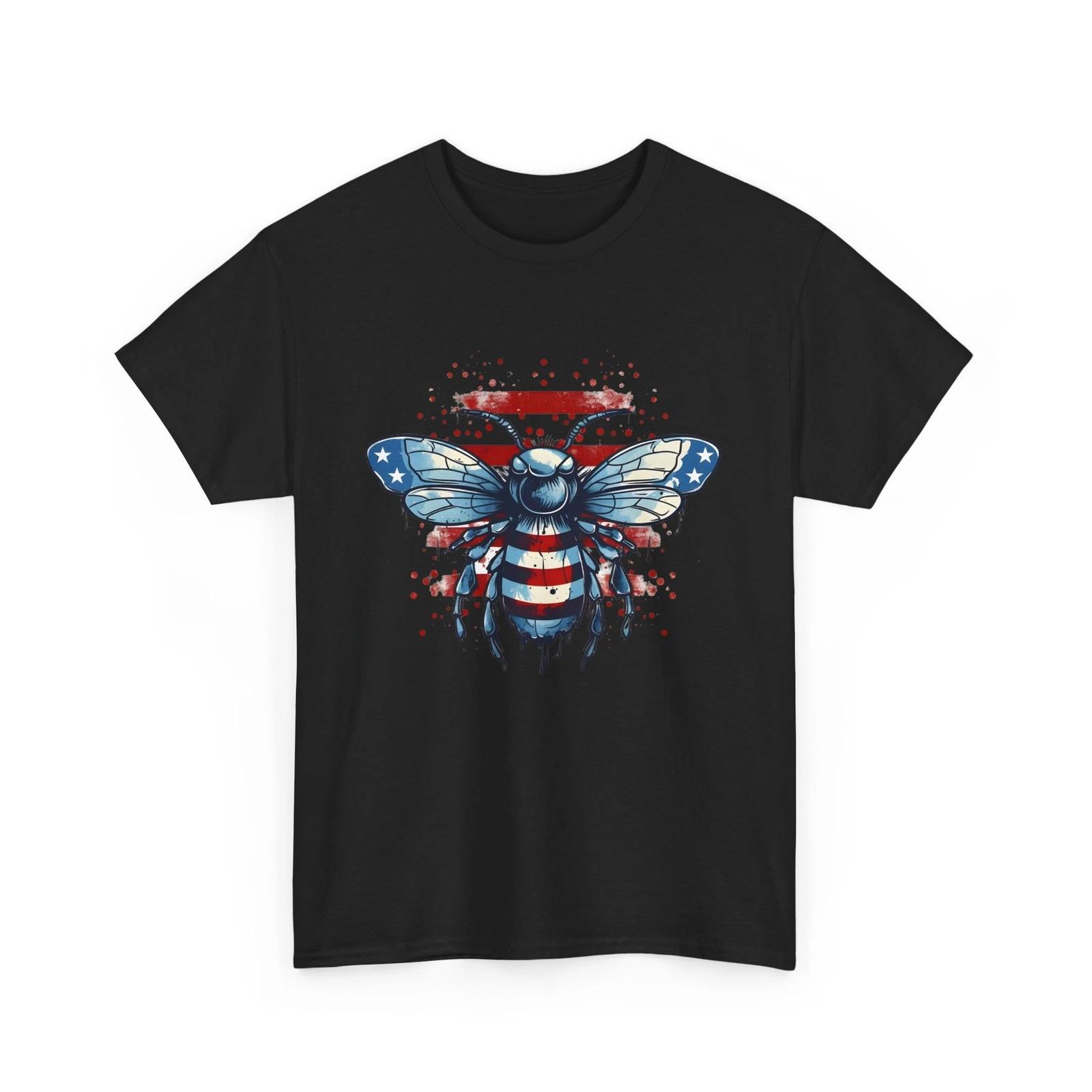 

USA Flag Bee Shirt | Save the Bees tee | Honeybee Tee | American Flag Bee Shirt S
